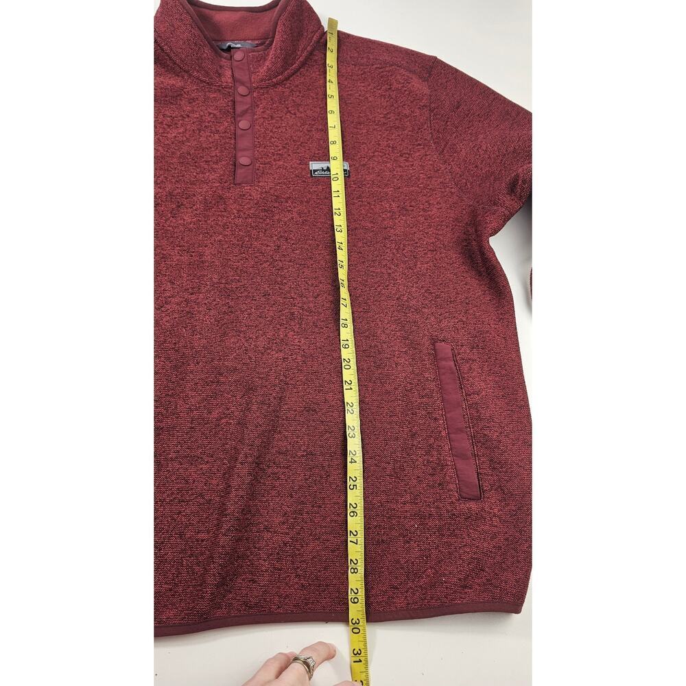 Eddie Bauer size XL red pocket pullover sweater warm EUC preppy mens casual - Picture 9 of 9